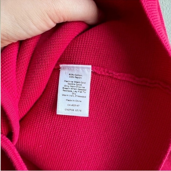 Talbots Pink Button Knit Stretch Blazer Preppy  - Size Medium - Picture 5 of 6